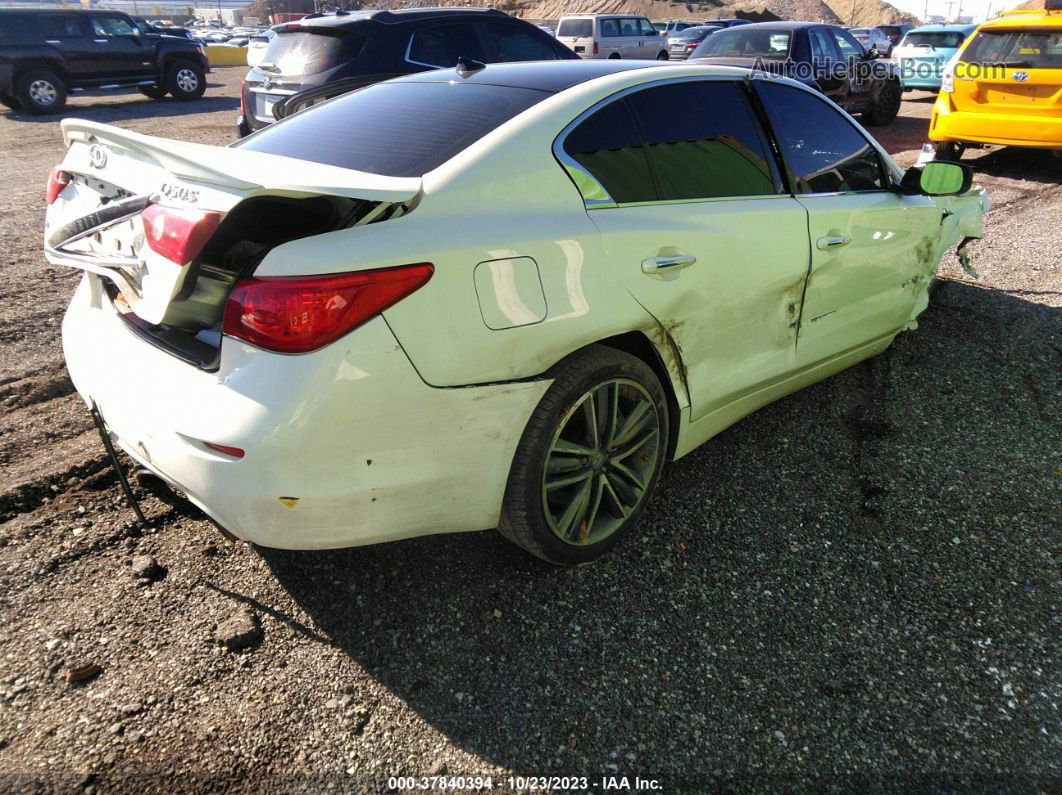 2015 Infiniti Q50 Sport White vin: JN1BV7AR6FM418311