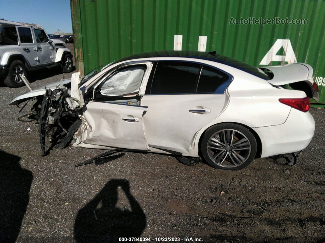 2015 Infiniti Q50 Sport White vin: JN1BV7AR6FM418311