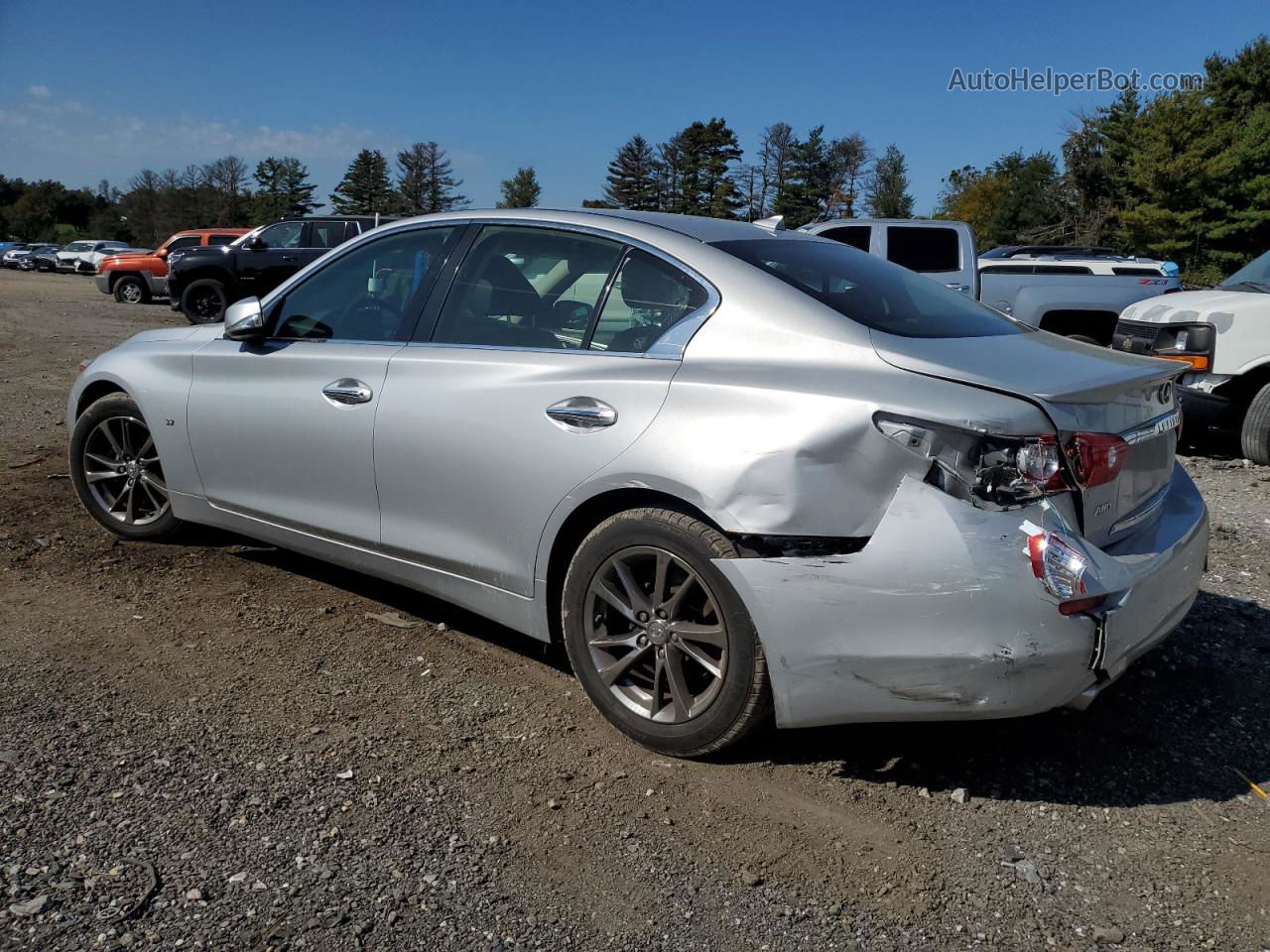 2015 Infiniti Q50 Base Silver vin: JN1BV7AR6FM420236