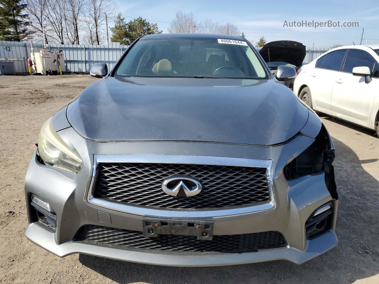 2014 Infiniti Q50 Base Gray vin: JN1BV7AR7EM681678