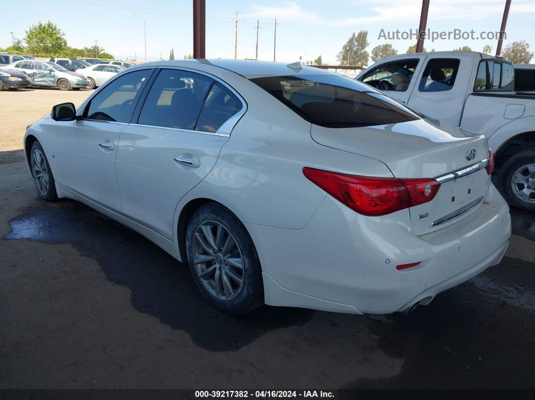 2014 Infiniti Q50 Premium White vin: JN1BV7AR7EM693703