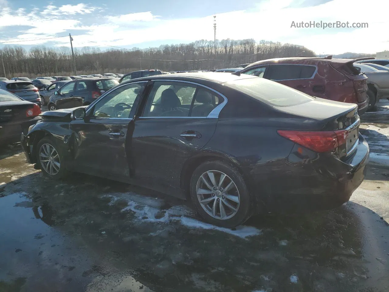 2014 Infiniti Q50 Base Black vin: JN1BV7AR7EM700309