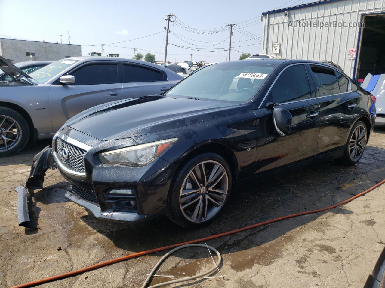 2014 Infiniti Q50 Base Black vin: JN1BV7AR7EM700682