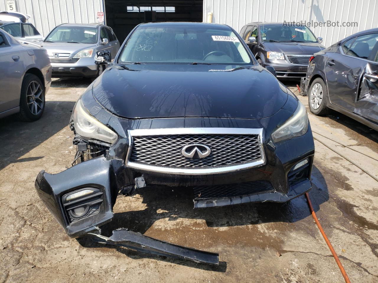 2014 Infiniti Q50 Base Black vin: JN1BV7AR7EM700682