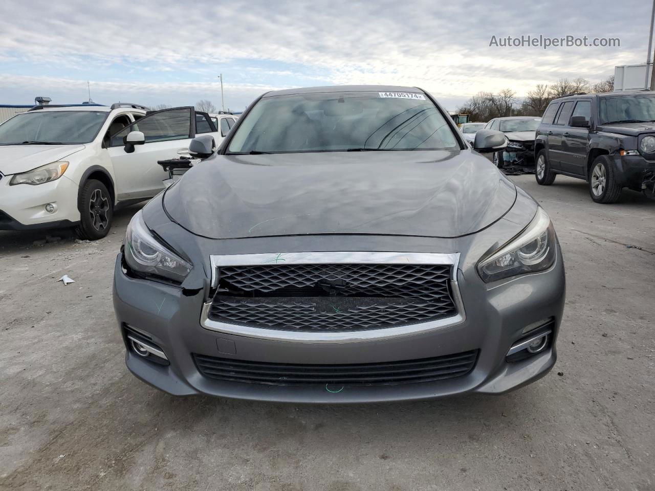 2014 Infiniti Q50 Base Gray vin: JN1BV7AR7EM703288