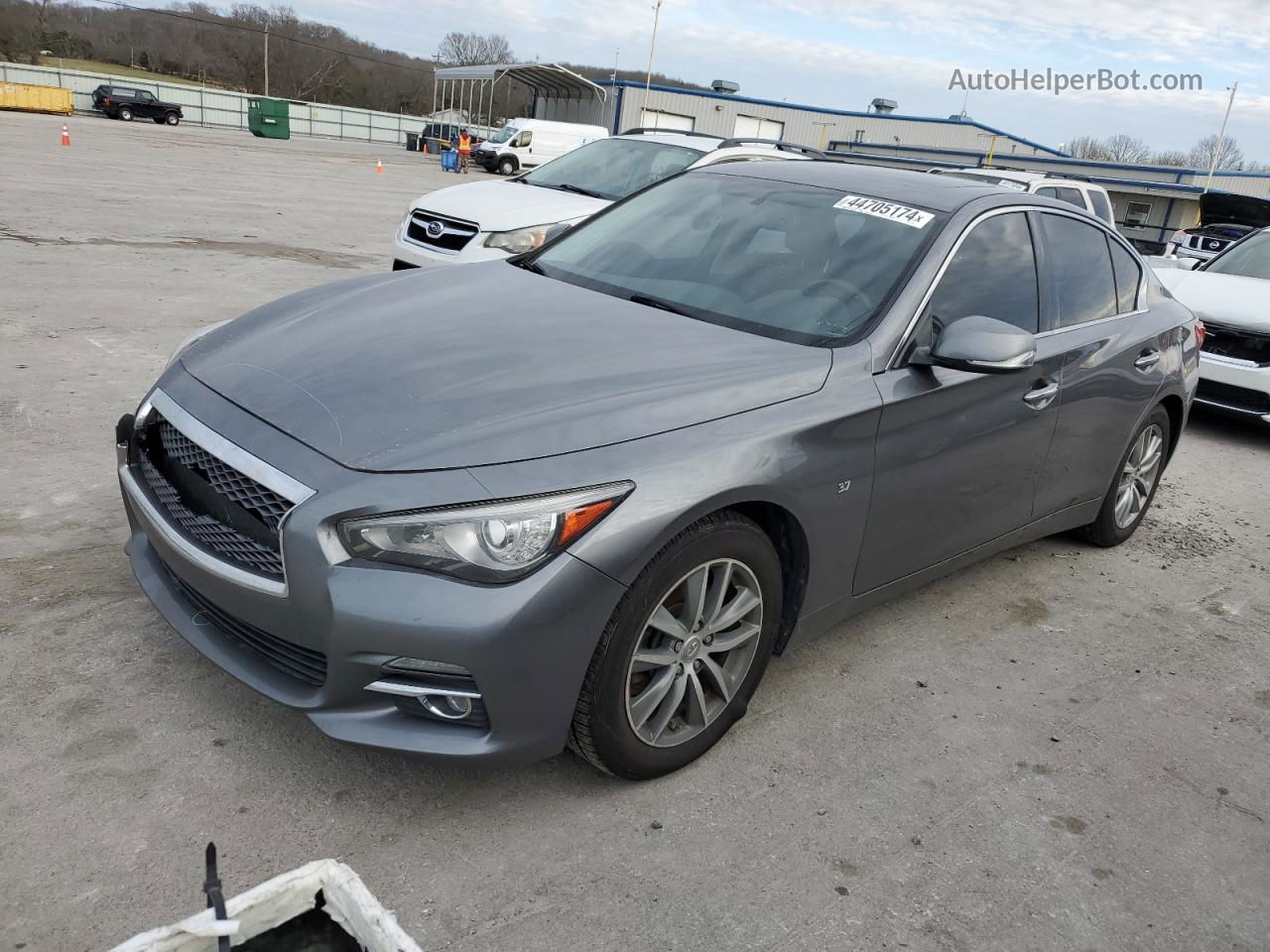 2014 Infiniti Q50 Base Gray vin: JN1BV7AR7EM703288