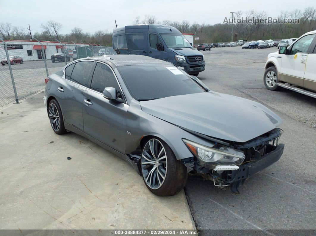 2015 Infiniti Q50 Premium Серый vin: JN1BV7AR7FM391202