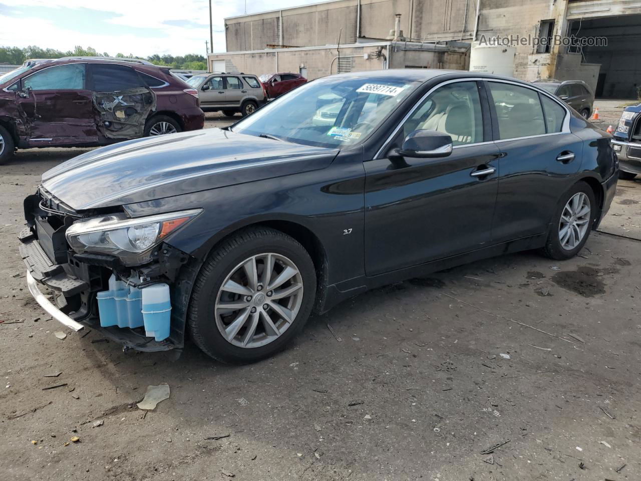 2015 Infiniti Q50 Base Black vin: JN1BV7AR7FM392043