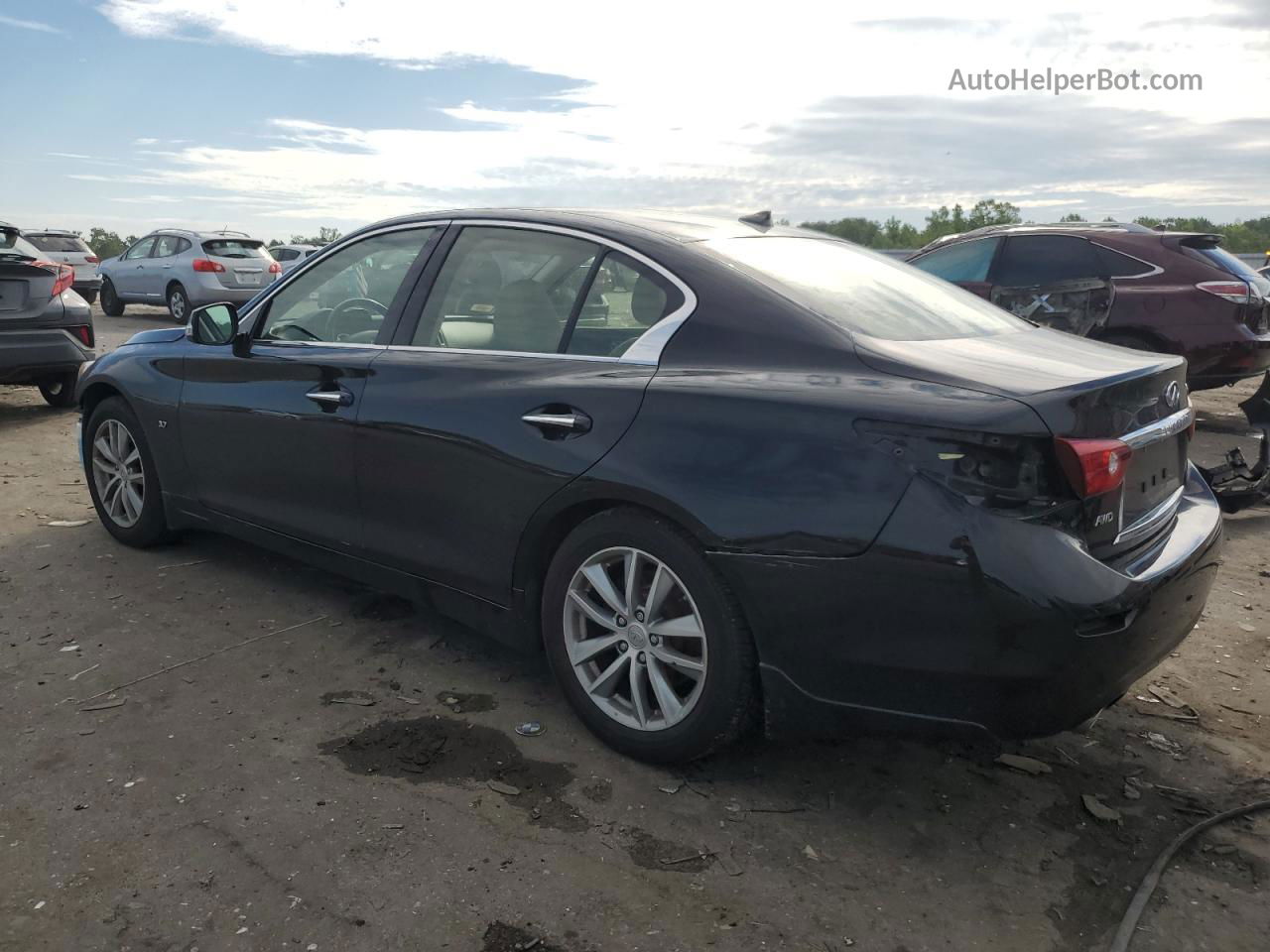 2015 Infiniti Q50 Base Black vin: JN1BV7AR7FM392043