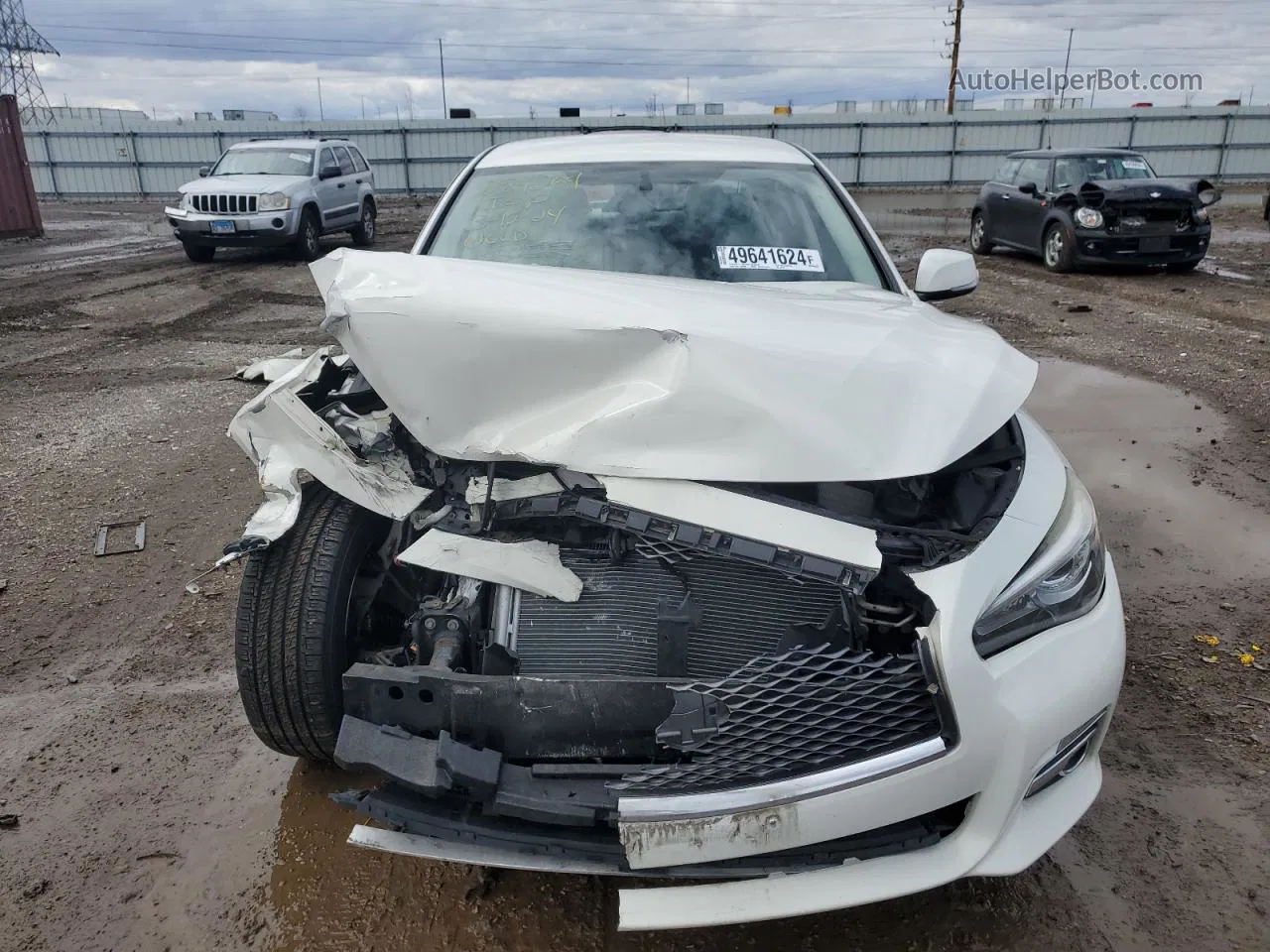 2015 Infiniti Q50 Base Белый vin: JN1BV7AR7FM392155