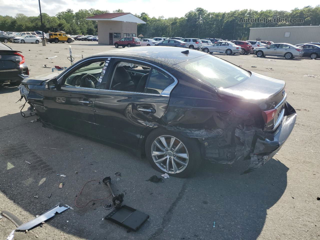 2015 Infiniti Q50 Base Black vin: JN1BV7AR7FM393547