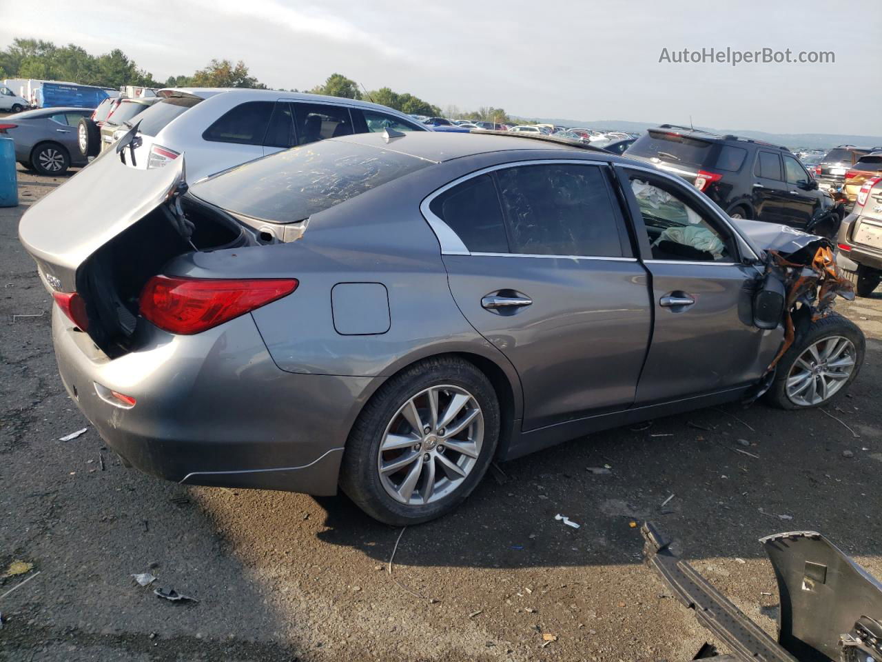 2015 Infiniti Q50 Base Gray vin: JN1BV7AR7FM397582