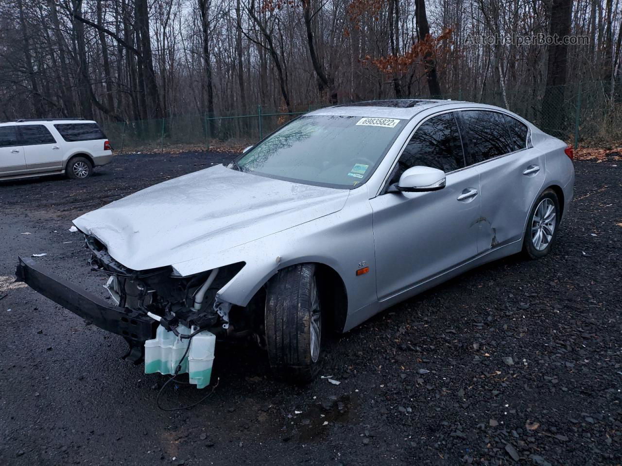 2015 Infiniti Q50 Base Silver vin: JN1BV7AR7FM399395