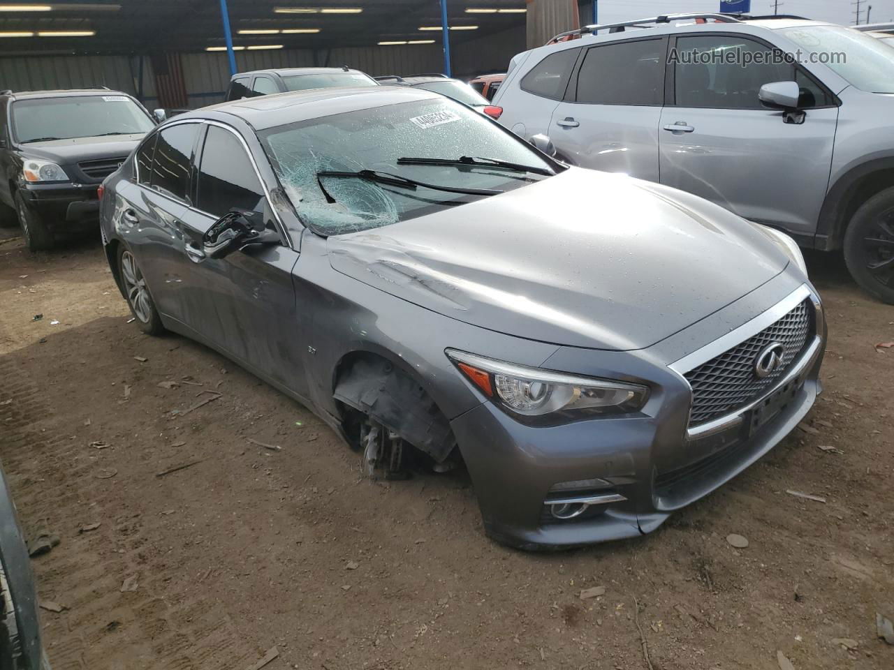 2015 Infiniti Q50 Base Gray vin: JN1BV7AR7FM410766