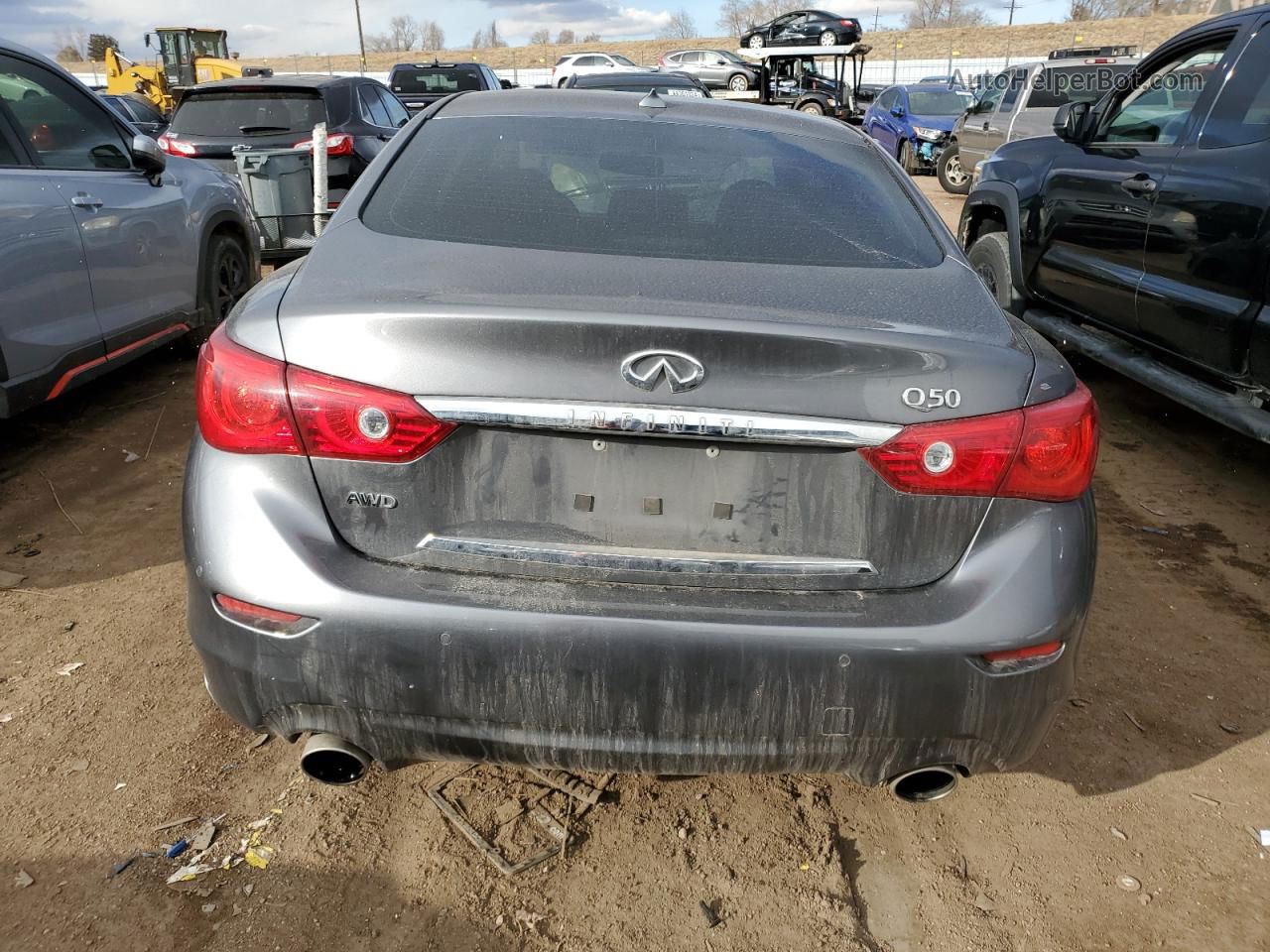 2015 Infiniti Q50 Base Gray vin: JN1BV7AR7FM410766