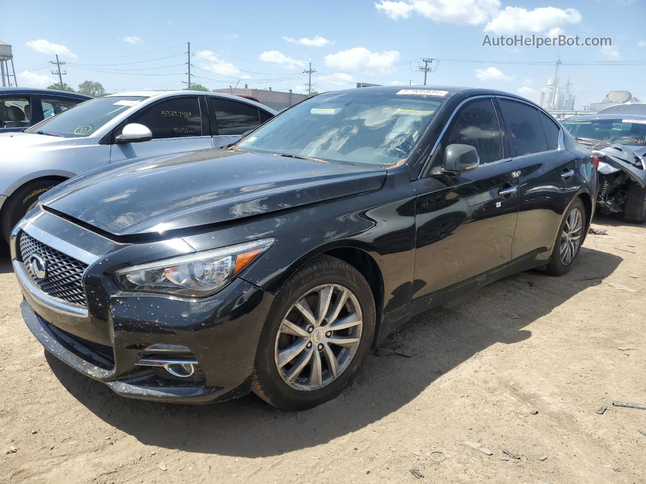 2015 Infiniti Q50 Base Black vin: JN1BV7AR7FM413943