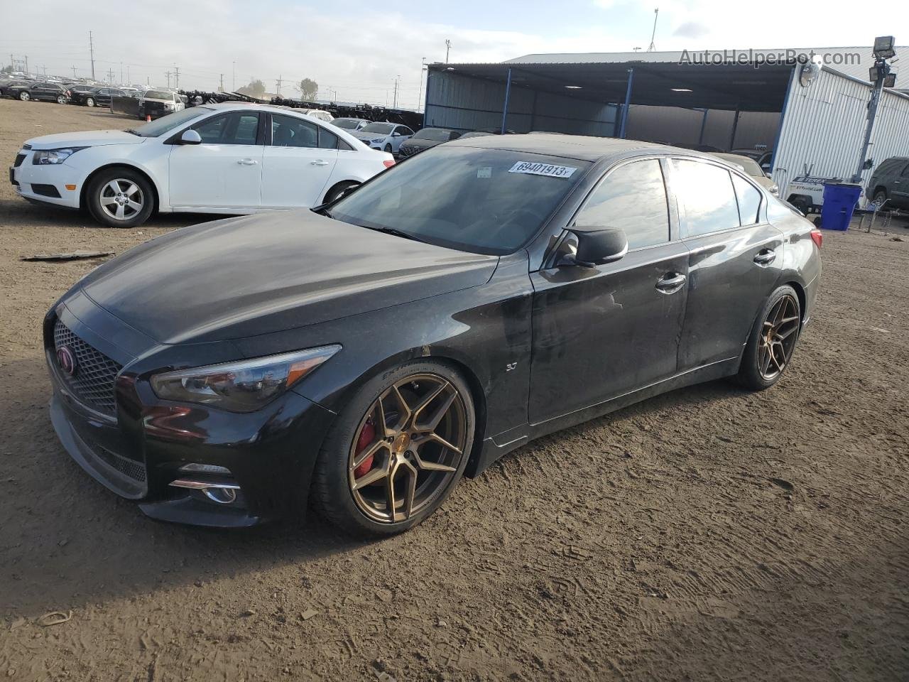 2015 Infiniti Q50 Base Black vin: JN1BV7AR7FM419547