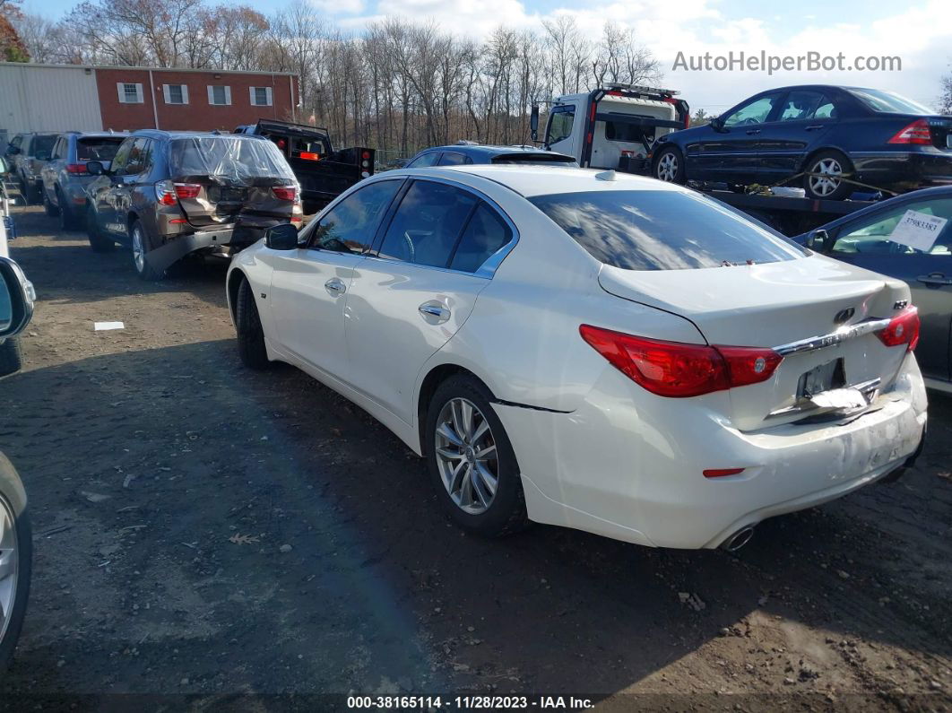 2015 Infiniti Q50 Premium White vin: JN1BV7AR7FM421167