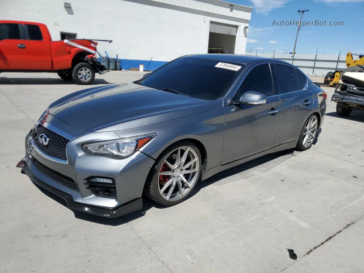 2014 Infiniti Q50 Base Charcoal vin: JN1BV7AR8EM682502