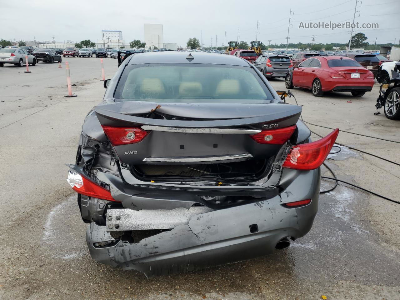 2014 Infiniti Q50 Base Серебряный vin: JN1BV7AR8EM684864