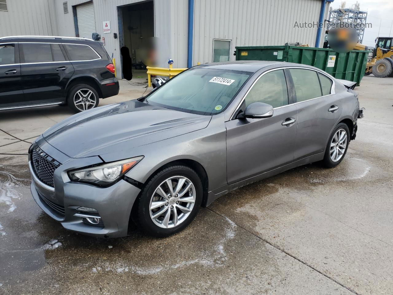 2014 Infiniti Q50 Base Серебряный vin: JN1BV7AR8EM684864