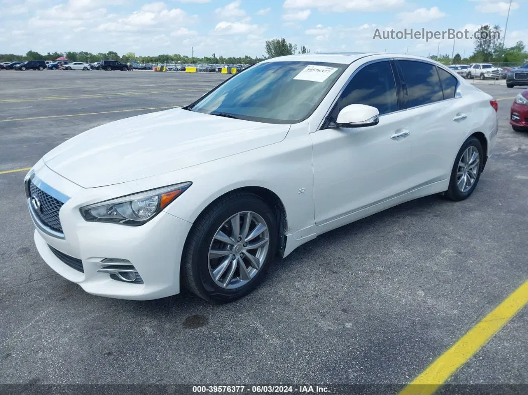 2014 Infiniti Q50 Premium Белый vin: JN1BV7AR8EM686307