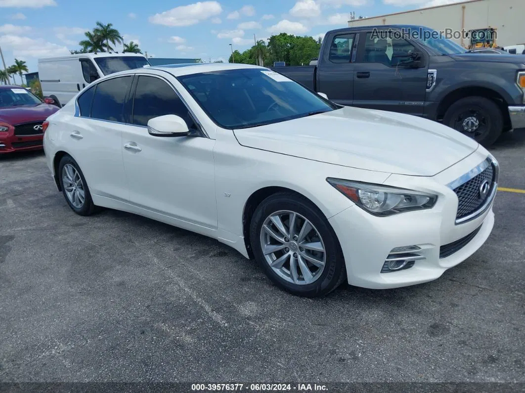 2014 Infiniti Q50 Premium Белый vin: JN1BV7AR8EM686307