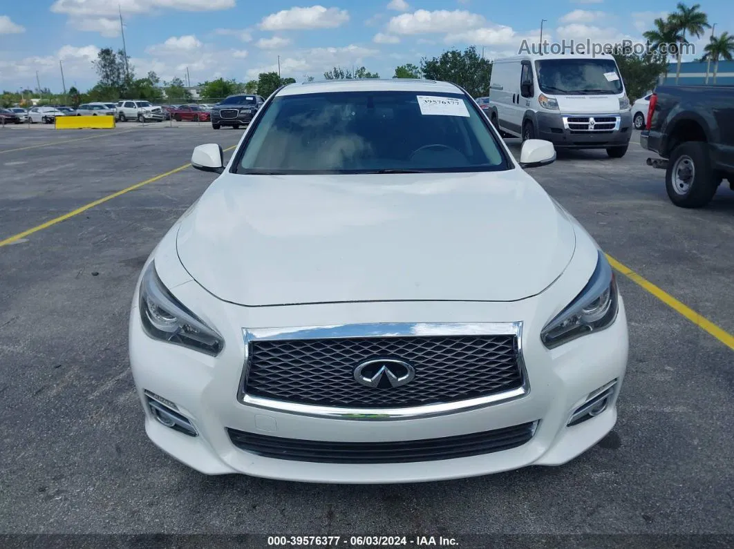 2014 Infiniti Q50 Premium Белый vin: JN1BV7AR8EM686307