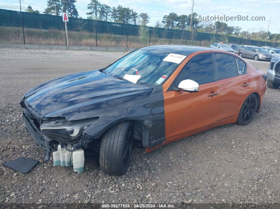 2014 Infiniti Q50 Sport Orange vin: JN1BV7AR8EM687165