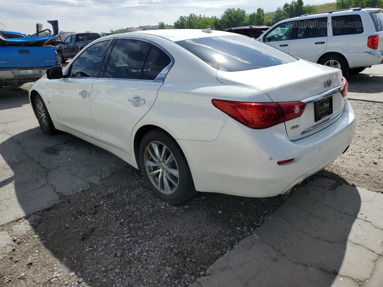 2014 Infiniti Q50 Base Белый vin: JN1BV7AR8EM690003