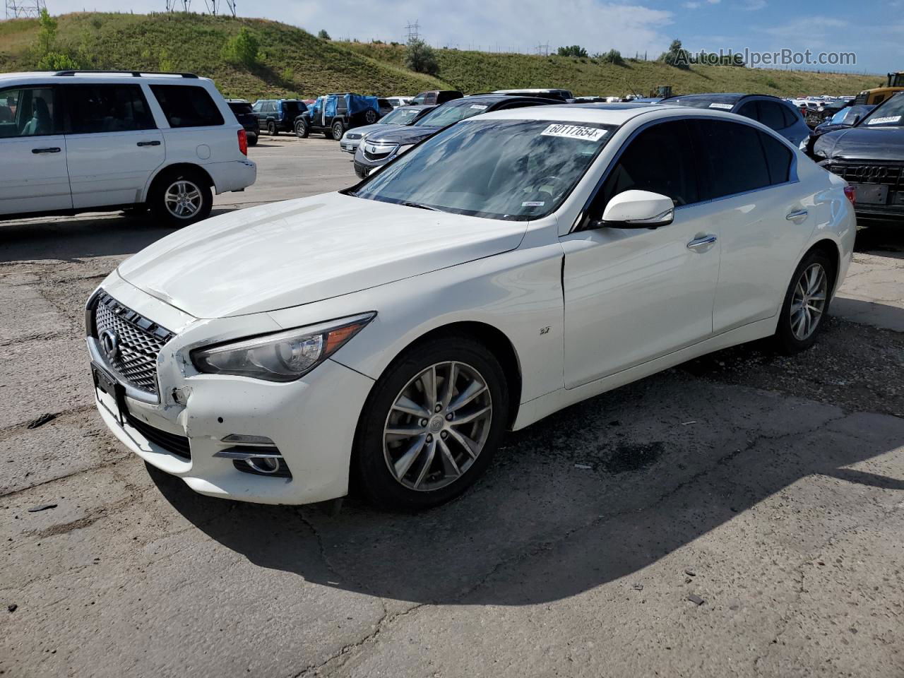 2014 Infiniti Q50 Base Белый vin: JN1BV7AR8EM690003