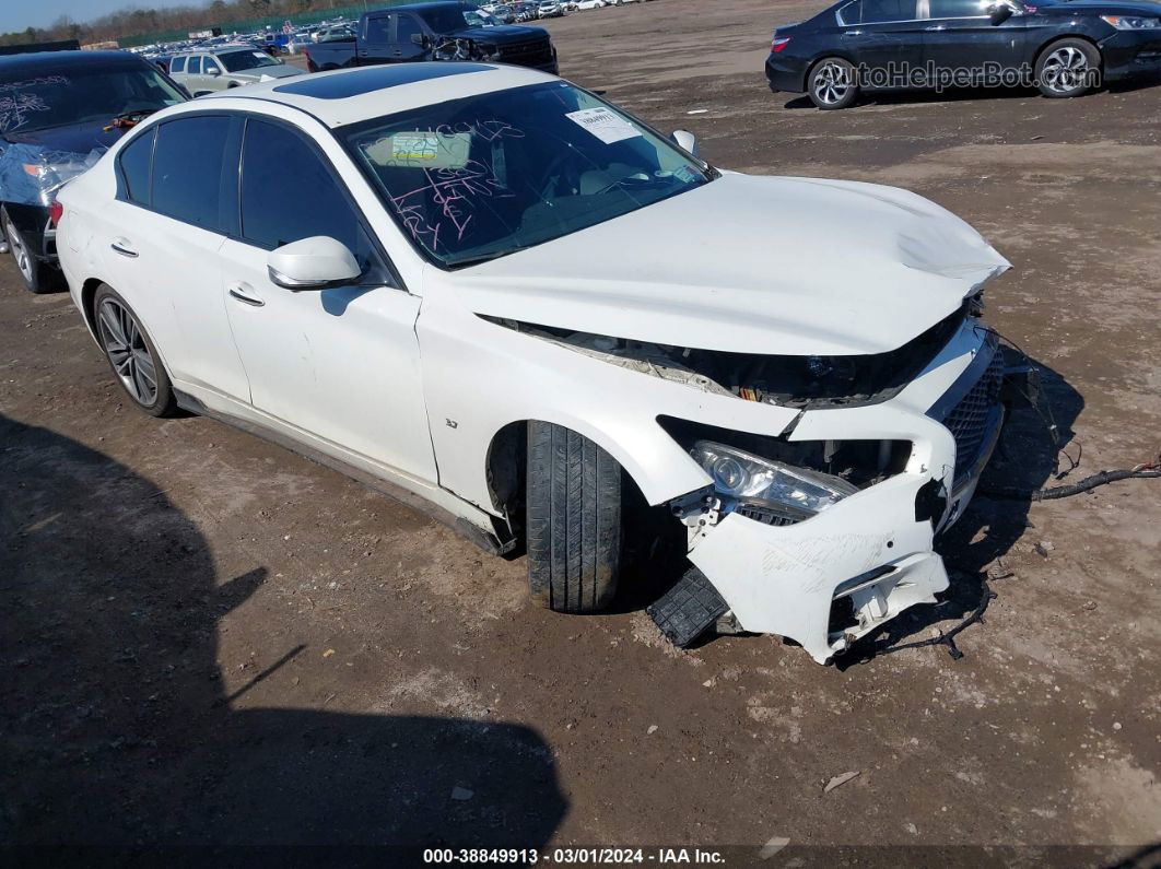 2014 Infiniti Q50 Premium Белый vin: JN1BV7AR8EM696609