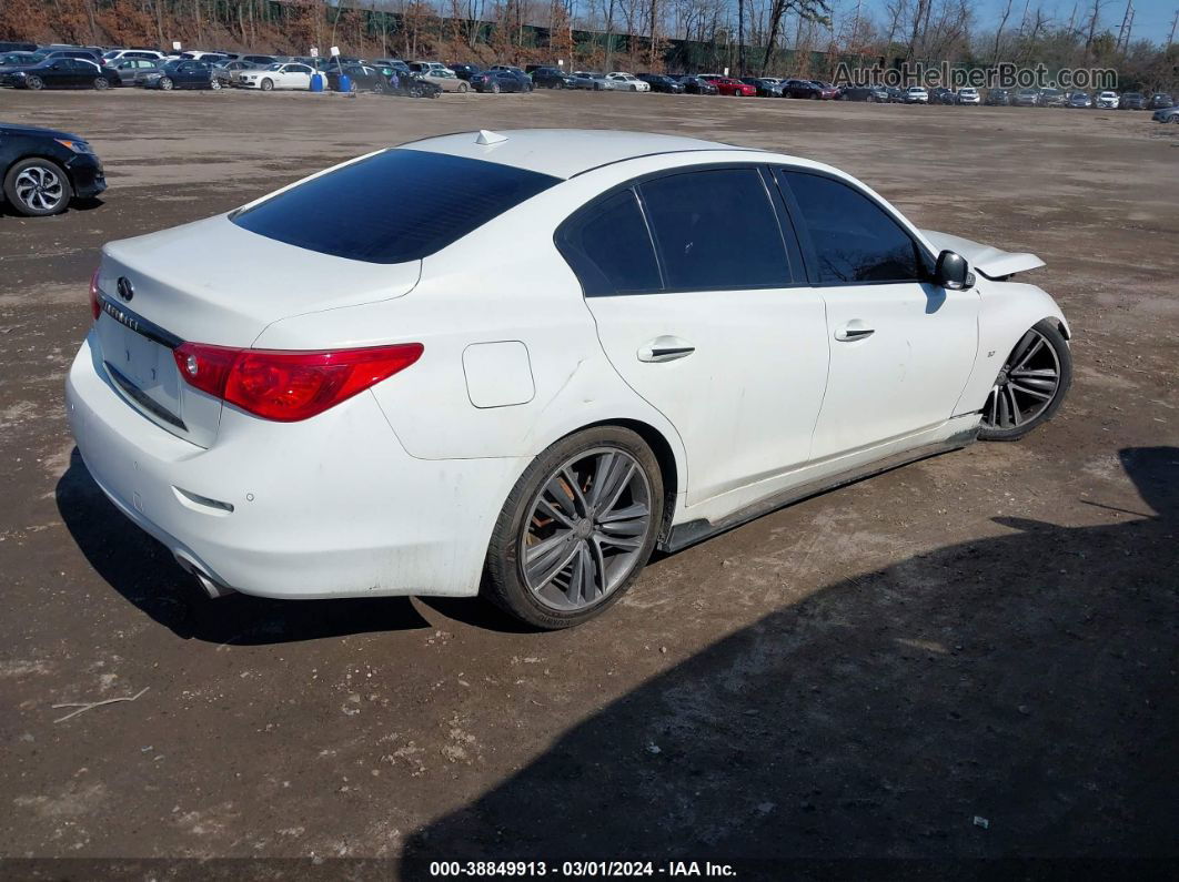 2014 Infiniti Q50 Premium Белый vin: JN1BV7AR8EM696609