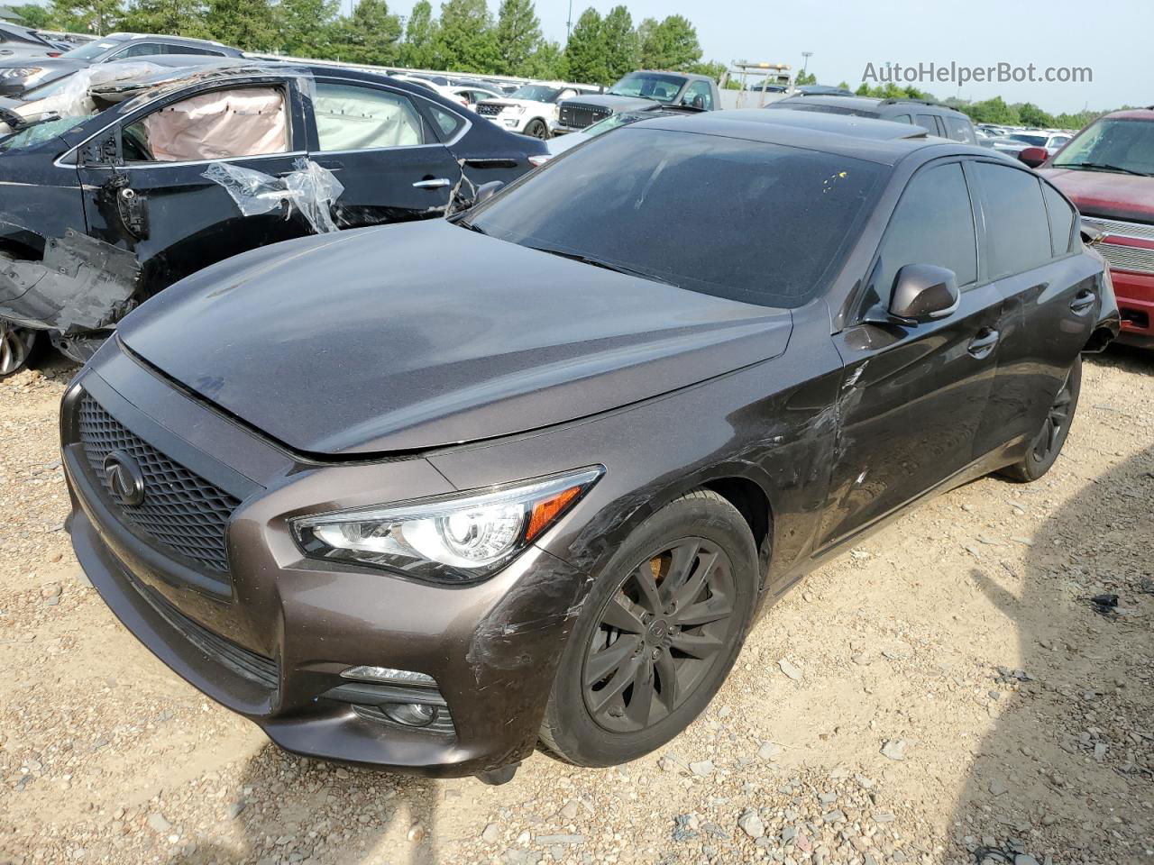 2014 Infiniti Q50 Base Золотой vin: JN1BV7AR8EM705020