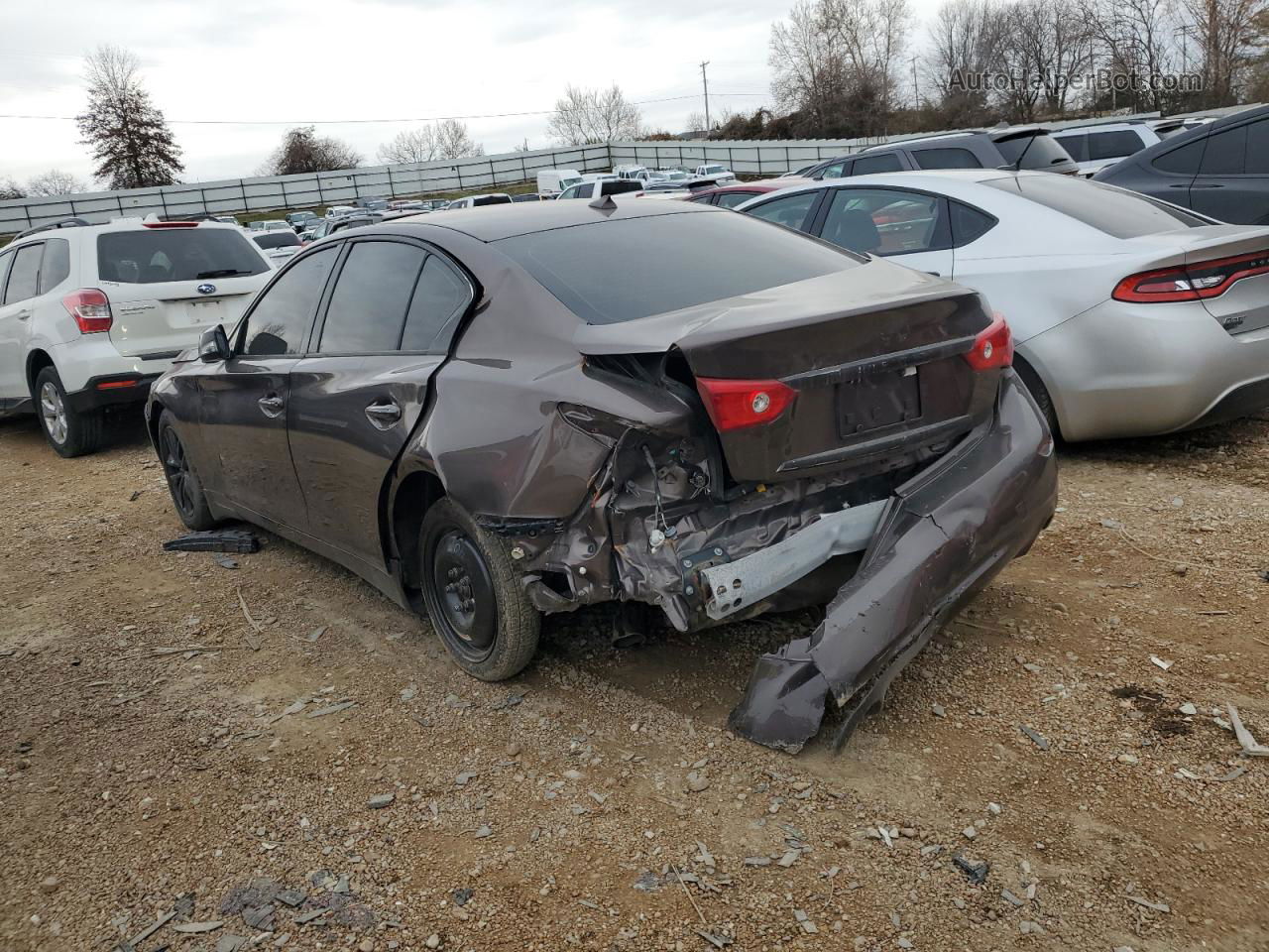 2014 Infiniti Q50 Base Brown vin: JN1BV7AR8EM705020