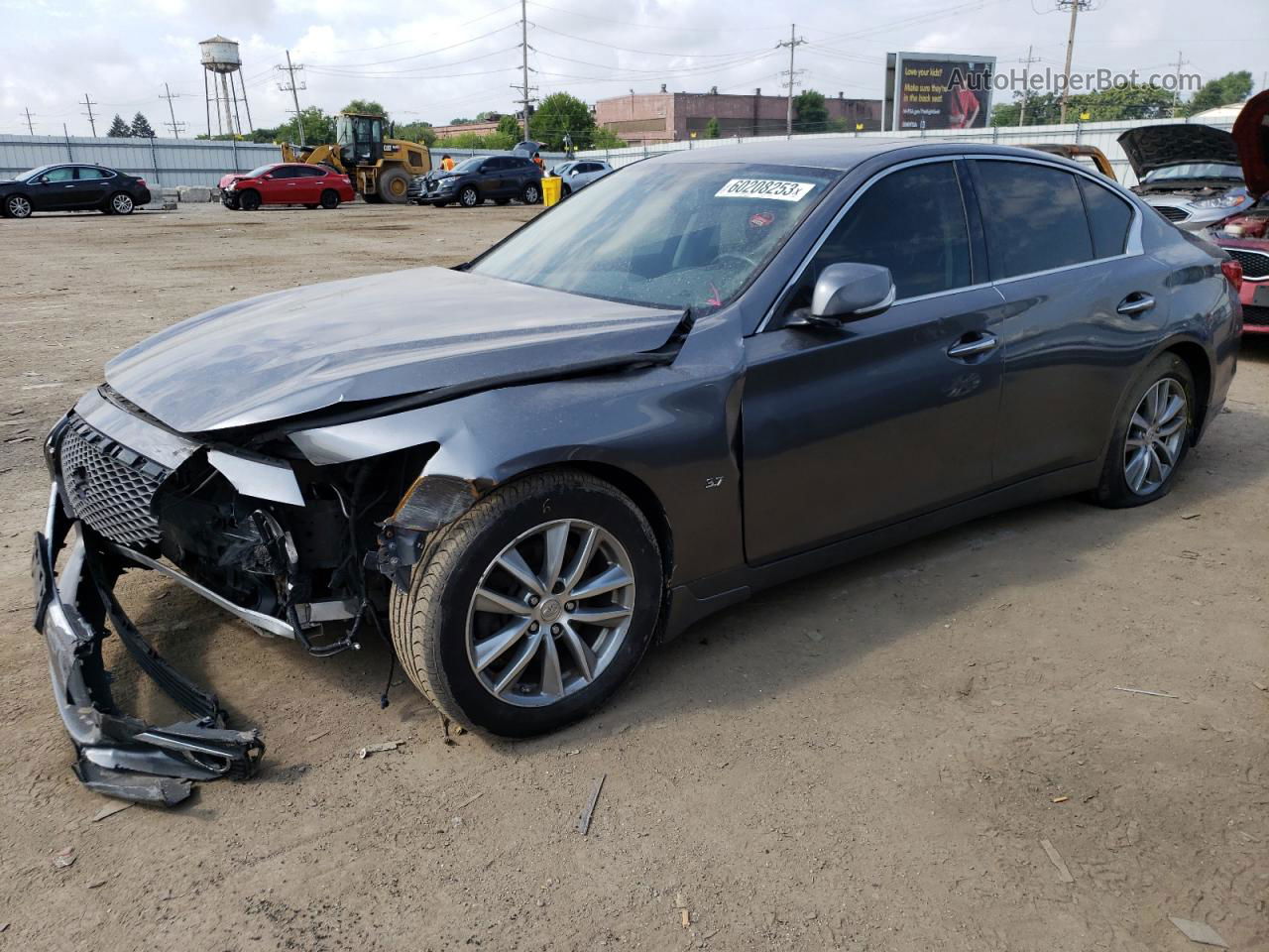 2014 Infiniti Q50 Base Gray vin: JN1BV7AR8EM705910