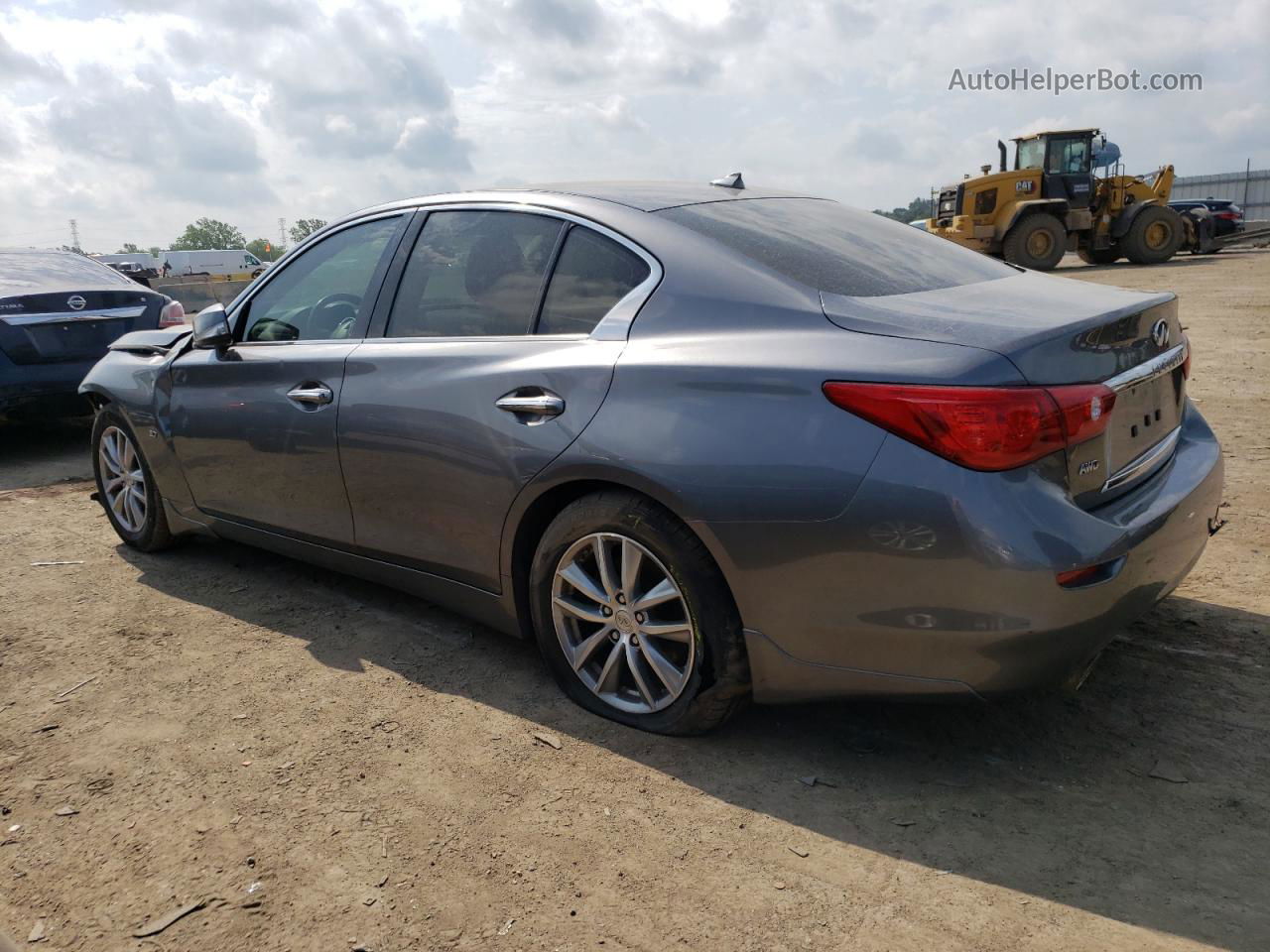 2014 Infiniti Q50 Base Gray vin: JN1BV7AR8EM705910