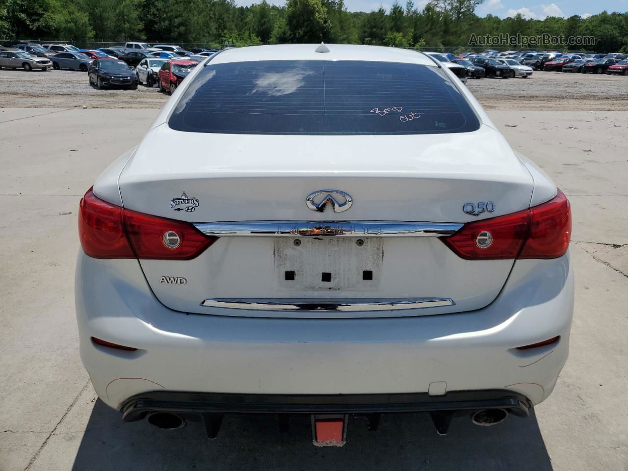 2015 Infiniti Q50 Base White vin: JN1BV7AR8FM393203