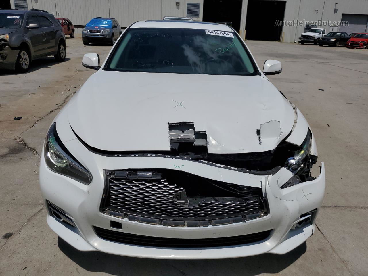 2015 Infiniti Q50 Base White vin: JN1BV7AR8FM393203