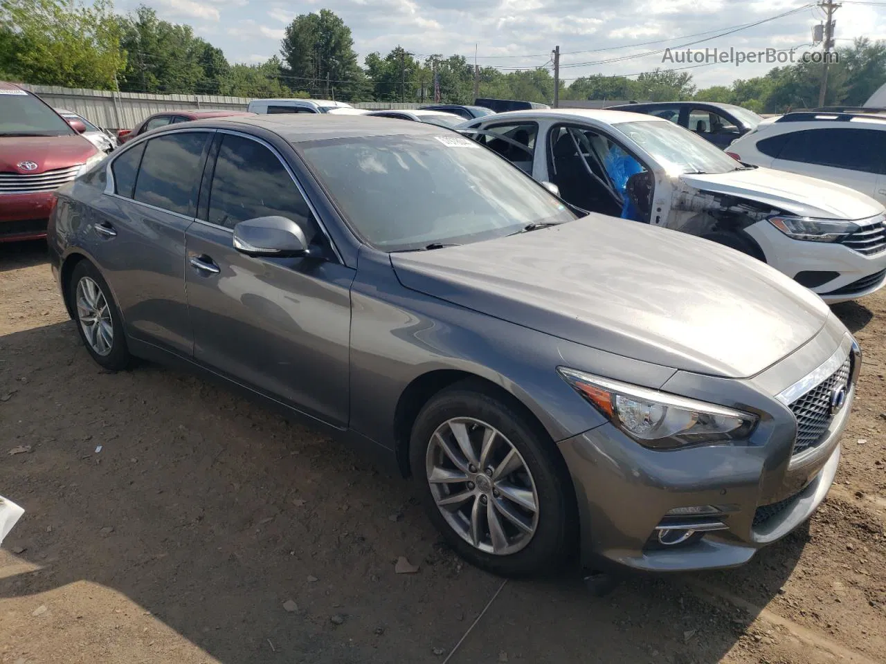 2015 Infiniti Q50 Base Gray vin: JN1BV7AR8FM396487