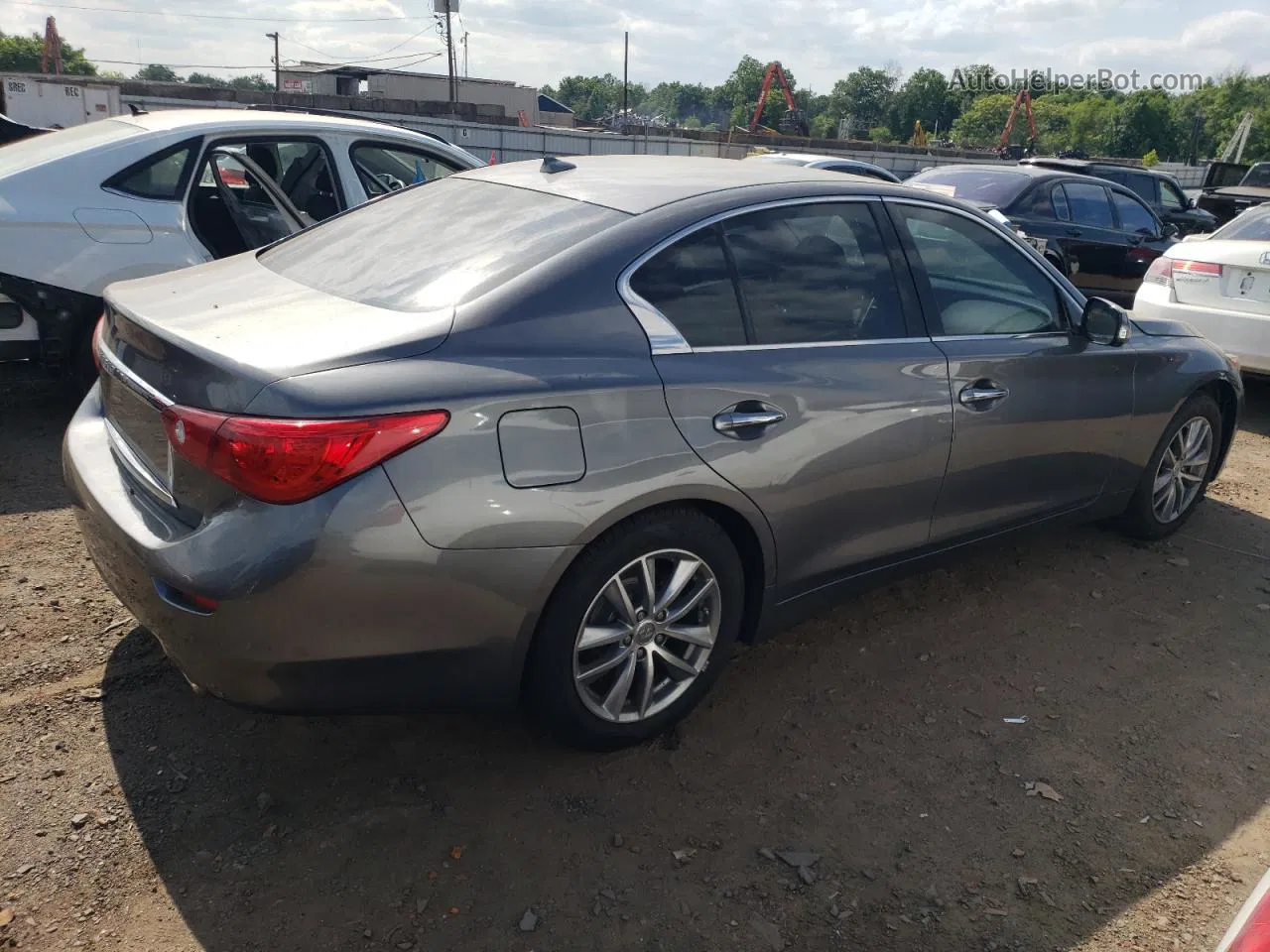 2015 Infiniti Q50 Base Gray vin: JN1BV7AR8FM396487