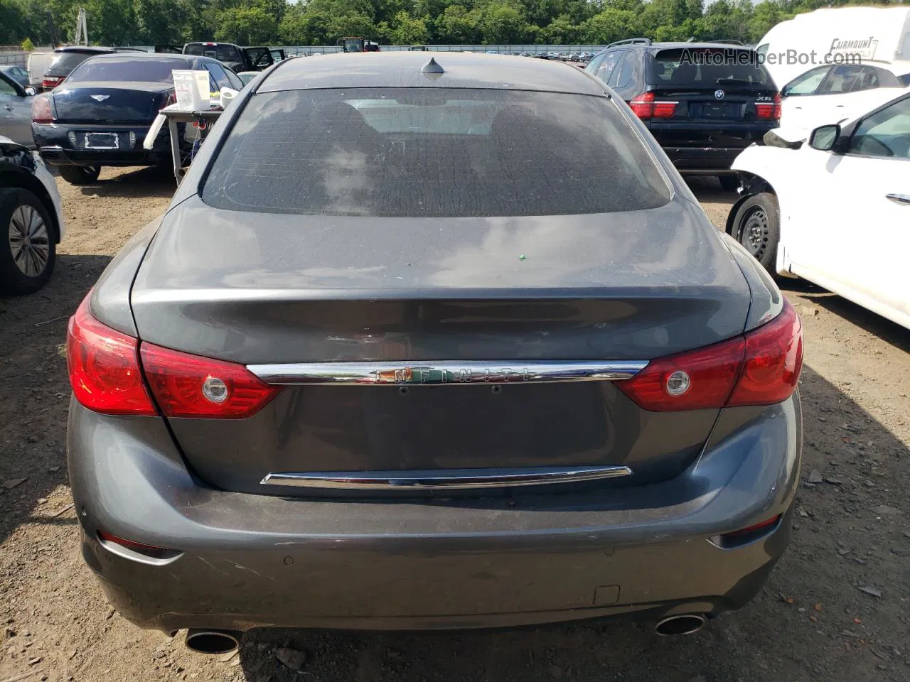 2015 Infiniti Q50 Base Gray vin: JN1BV7AR8FM396487