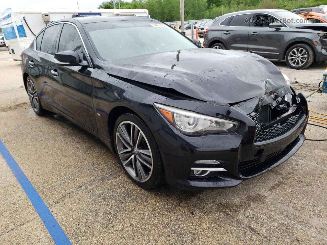 2015 Infiniti Q50 Base Black vin: JN1BV7AR8FM397834