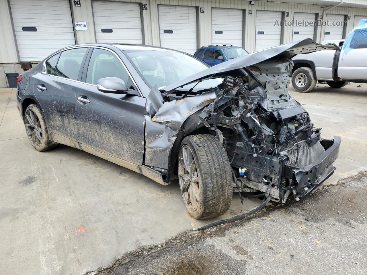 2015 Infiniti Q50 Base Gray vin: JN1BV7AR8FM403034