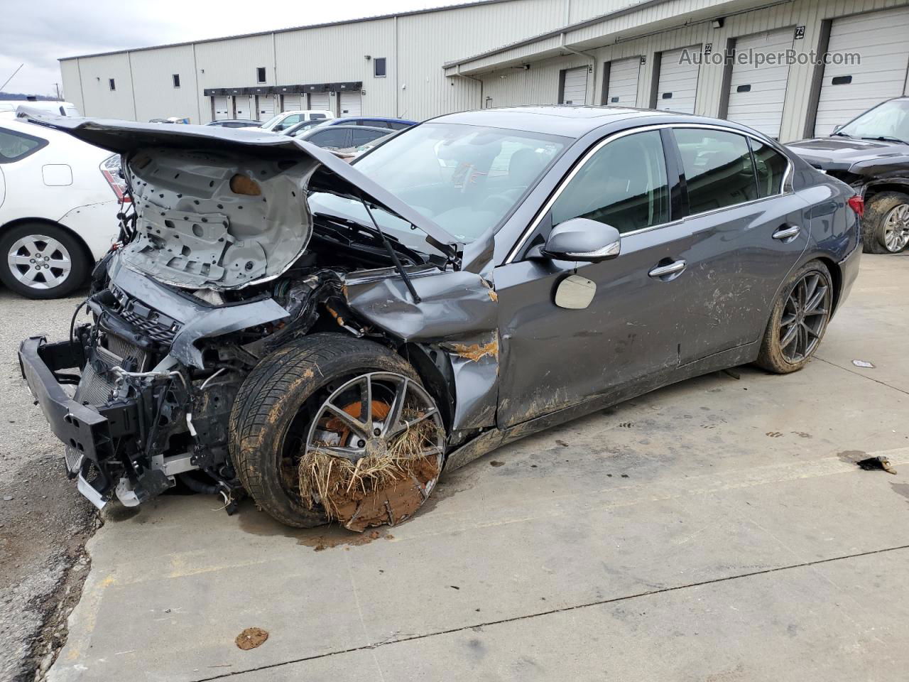 2015 Infiniti Q50 Base Gray vin: JN1BV7AR8FM403034