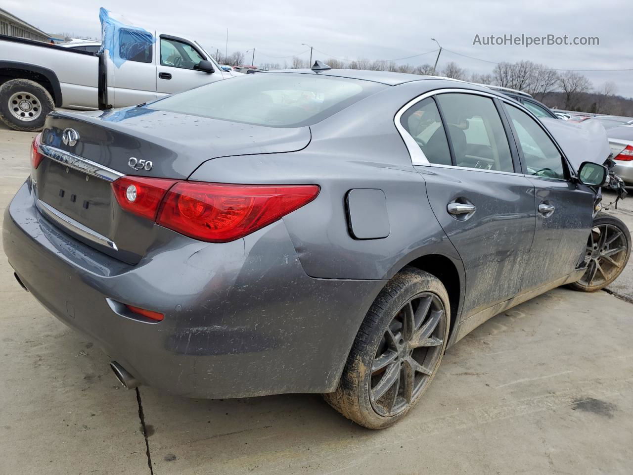 2015 Infiniti Q50 Base Gray vin: JN1BV7AR8FM403034