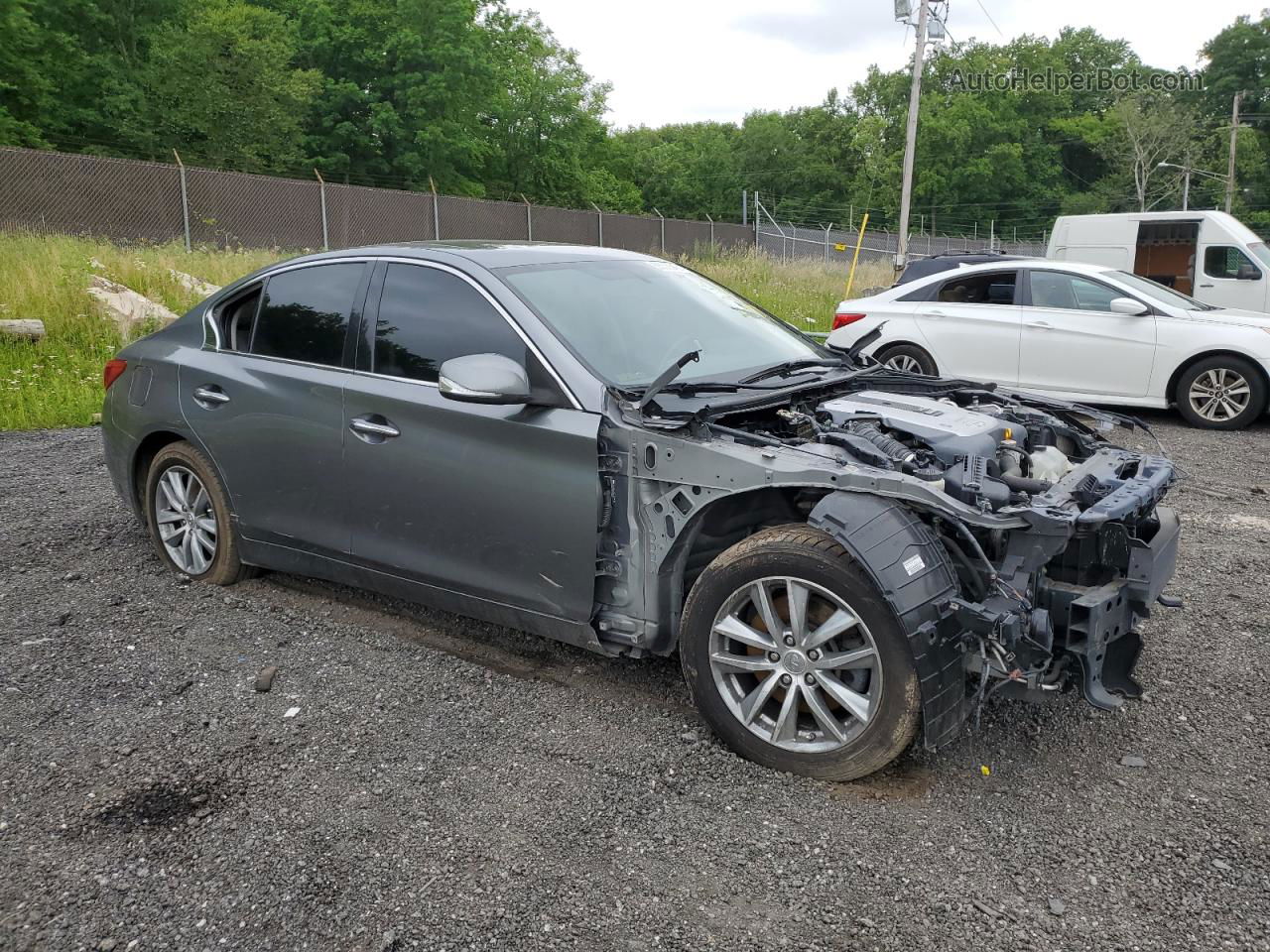 2015 Infiniti Q50 Base Gray vin: JN1BV7AR8FM412283