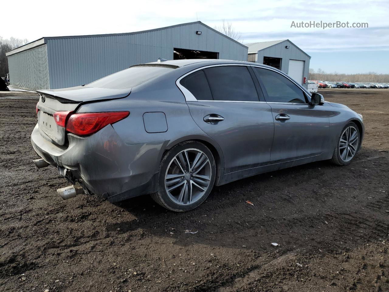 2015 Infiniti Q50 Base Gray vin: JN1BV7AR8FM412641