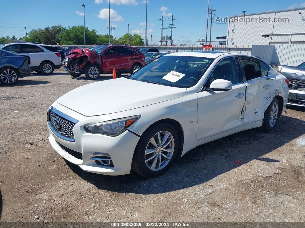 2015 Infiniti Q50   White vin: JN1BV7AR8FM412686