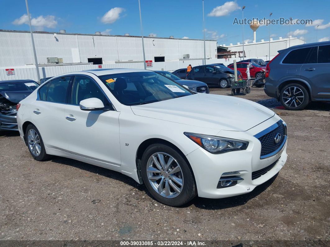 2015 Infiniti Q50   White vin: JN1BV7AR8FM412686